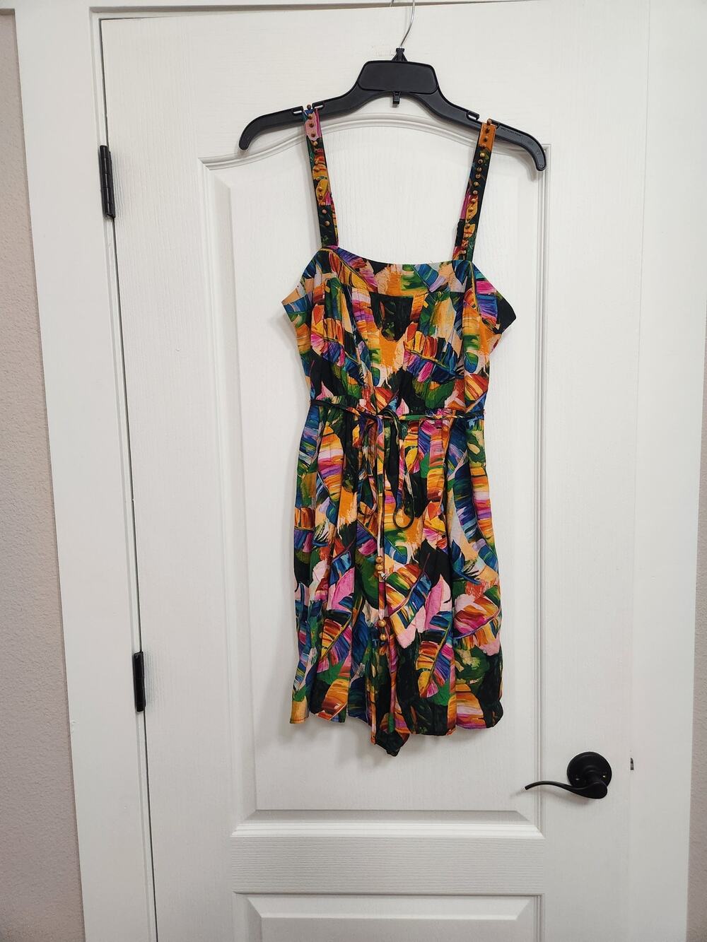 NWT Calypso St Barth Multicolor Print Beaded strap Romper size 6